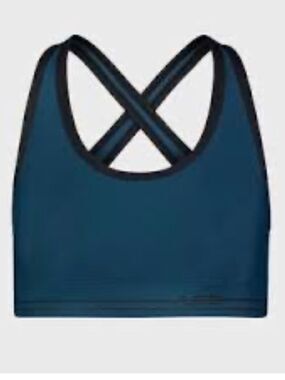 Adam Selman Sport teal and black sports bra size large